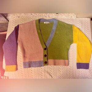 Vigoss Small Multicolor Women's Cardigan Sweater